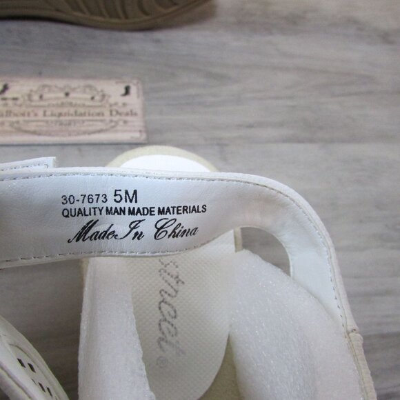 Easy Street Women's 5 Stacy Wedge Espadrille Sandal White - Picture 5 of 5